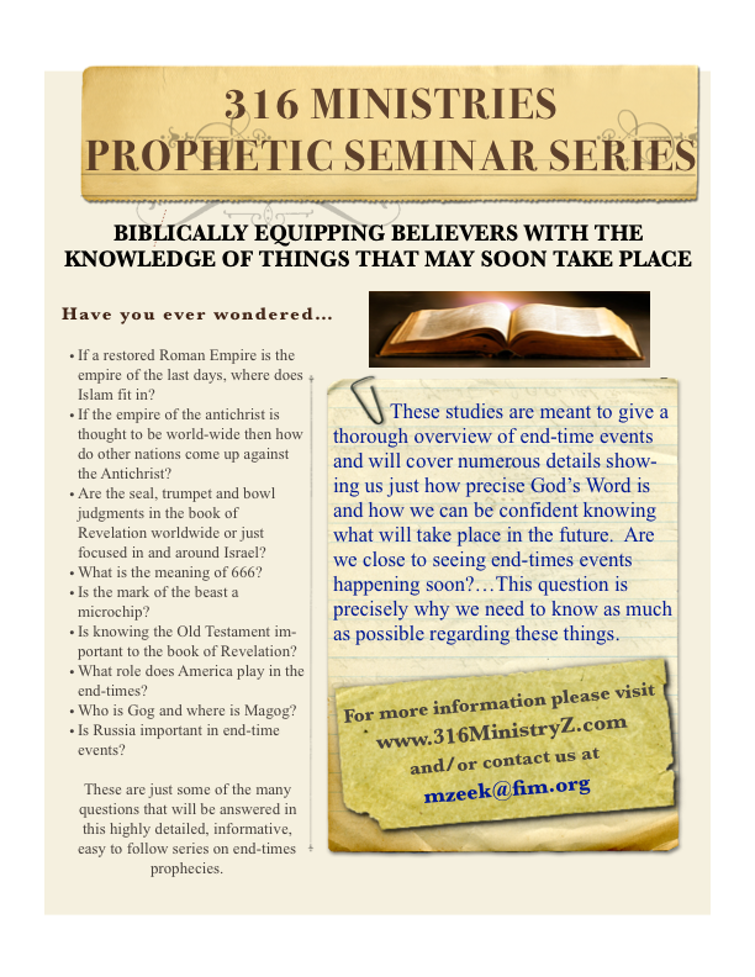 316 Ministries Prophetic Seminar Series PDF